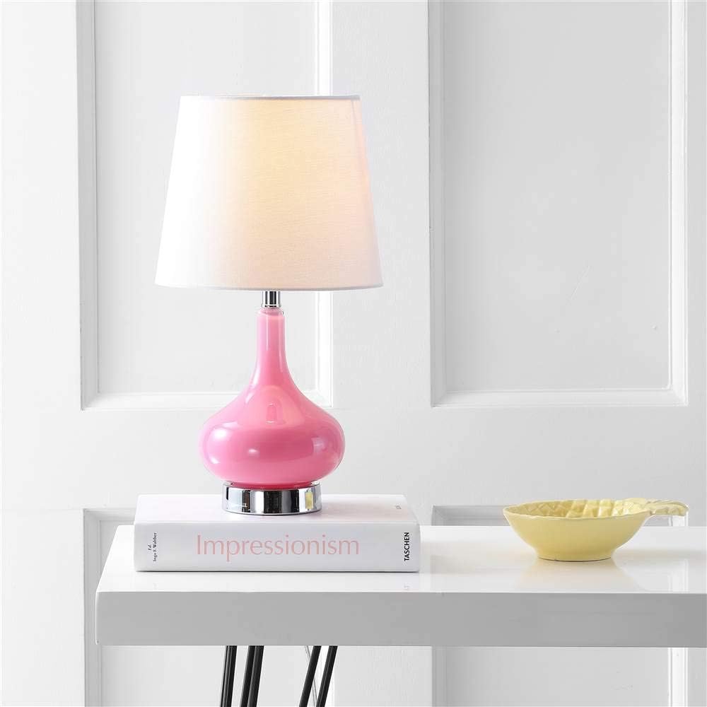Safavieh Kids Lighting Collection Amy Pink Gourd 18-inch Bedroom Living Room Home Office Desk Nightstand Table Lamp (LED Bulb Included)