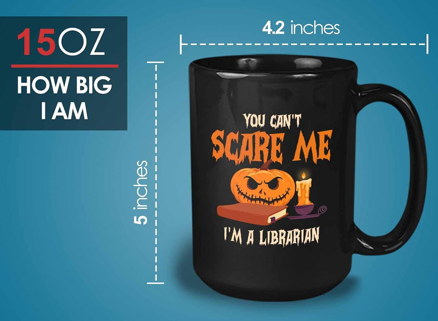 Bubble Hugs You Can't Scare Me Mug Black 15 Oz - Funny Reading Book Lovers Literary librarian Halloween Reader - Hellowin, October, Costume, Cospla Horror, Ancient, Festival, Holida Decoration Ideas,