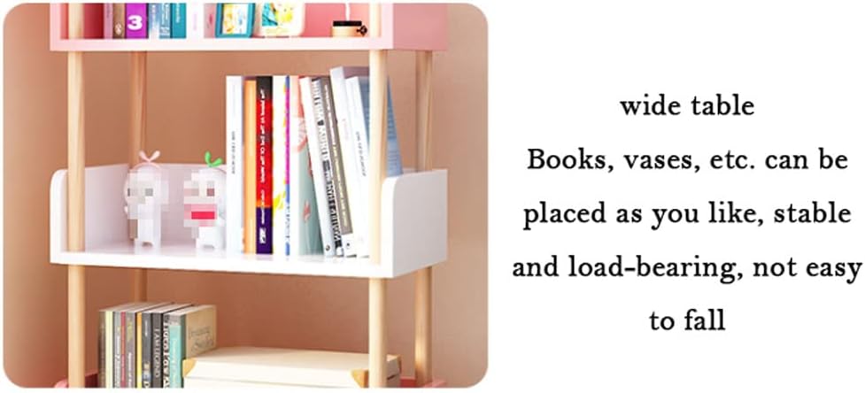 Modern Open Bookshelf with Wheels, Freestanding Multifunctional Wooden Bookcase, Stylish Storage Organizer for Home & Office, Space-Saving Display Shelf