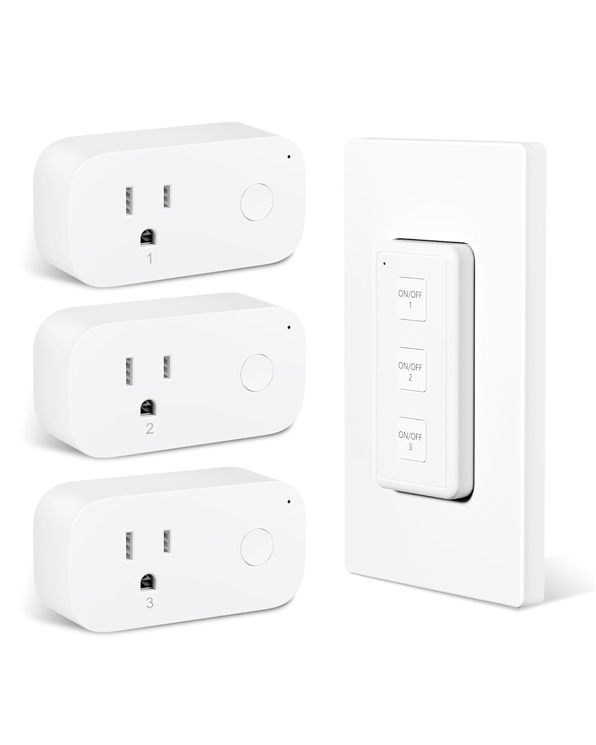 BN-LINK Wireless Remote Control Outlet Switch – 3-Outlet Kit with Magnetic Remote & Wall-Mount Holder, Remote Plugs for Lights & Appliances, Outlet Remote Control Wireless, Up to 100 ft Range