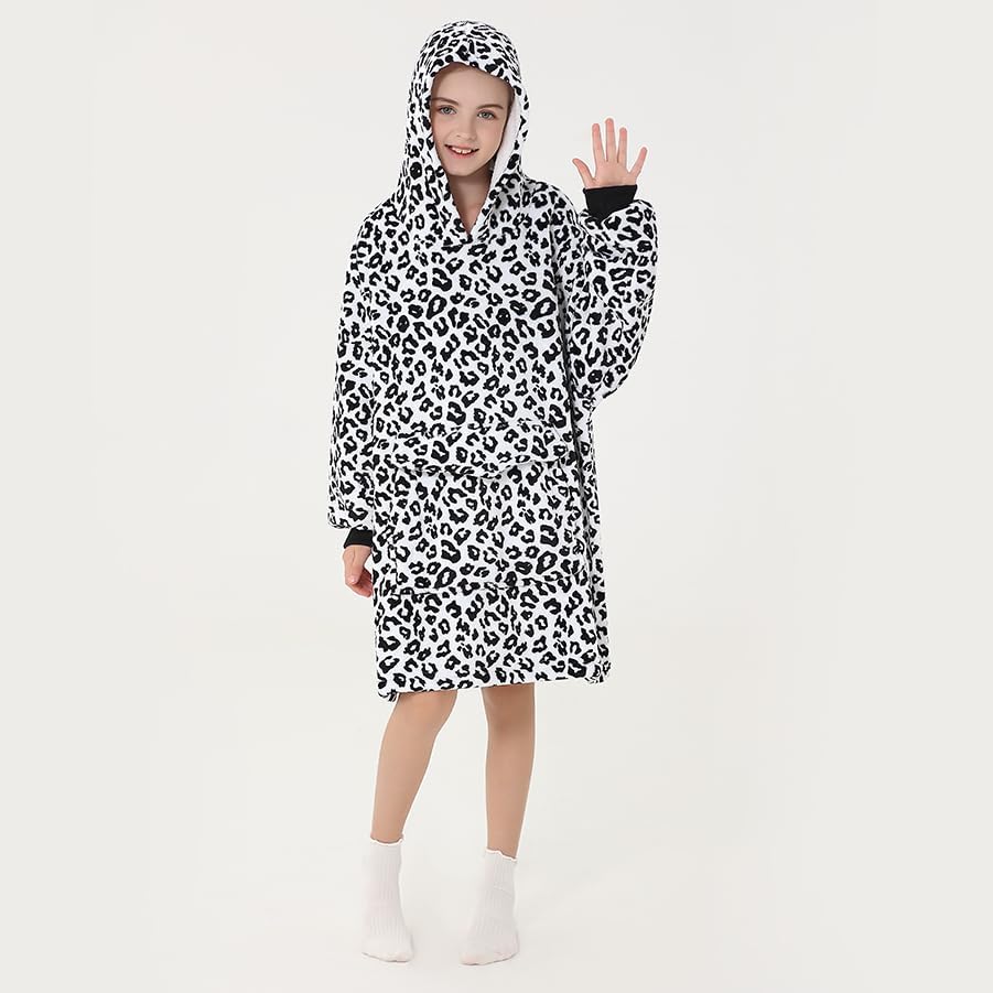 Wearable Blanket Hoodie, Oversized Sweatshirt Blanket Sleeves, Warm & Cozy Hooded Blanket Gifts for Women Men