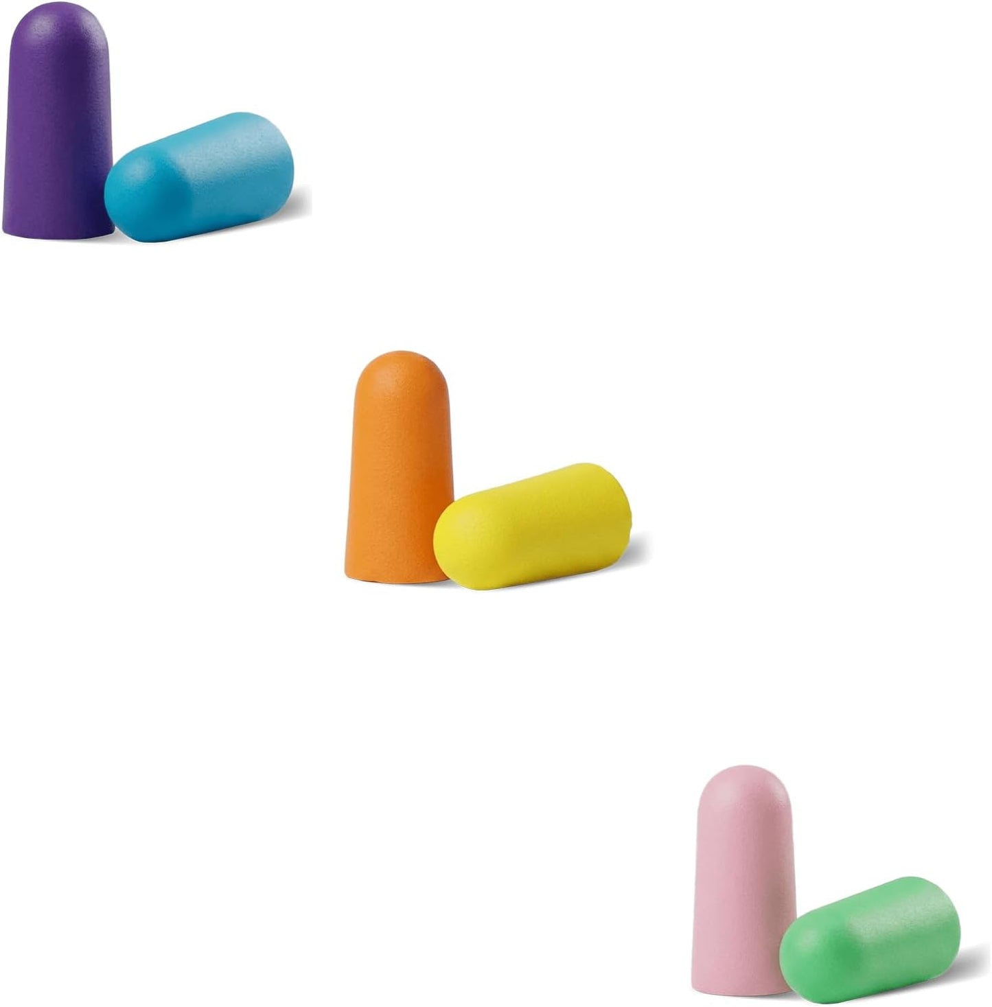Happy Hippo Soft Foam Earplugs, 33 dB NRR, 6 Pair 12 Ear Plugs, Maximum Protection for Sleeping; Silence Snoring, Airplanes, Airports, Power Tools, Phone Conversations, Loud Work Environments (Neon)