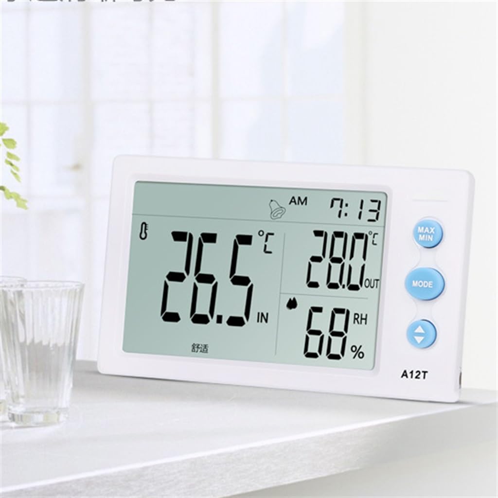 Digital Large Screen Temperature and Humidity Meter Home Indoor Electronic Thermometer Hygrometer Outdoor