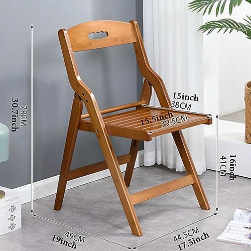Modern Light Weight Folding Dining Chairs with Backrest for Kitchen, Living Room, Wedding & Balcony - Commercial Table Chair Reading Room Foldable Furniture/Natural