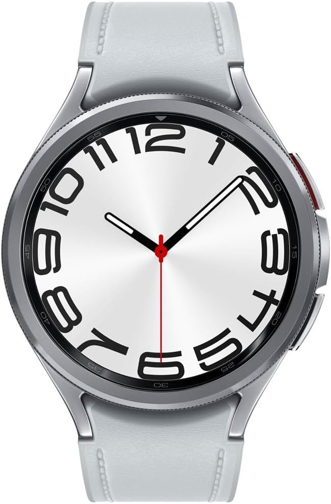 SAMSUNG Galaxy Watch 6 Classic 47mm Stainless-Steel Smartwatch w/ Fitness Tracker, Heart Monitor, BIA Sensor, Bluetooth – Silver