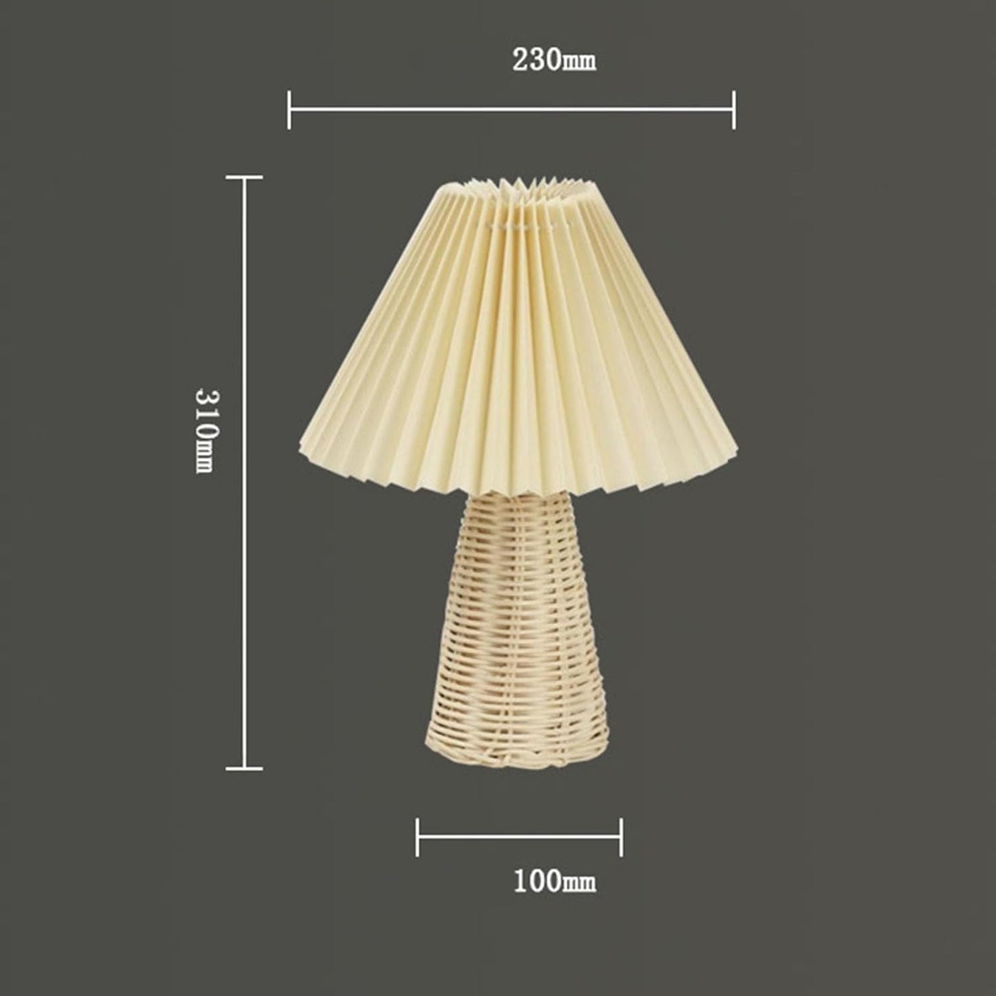 Desk Lamp, 2pcs Vintage Pleated Nightstand Lamp Soft Warm Bedside Lamp LED Lights with USB Cable Small Lamp for Living Room Decoration