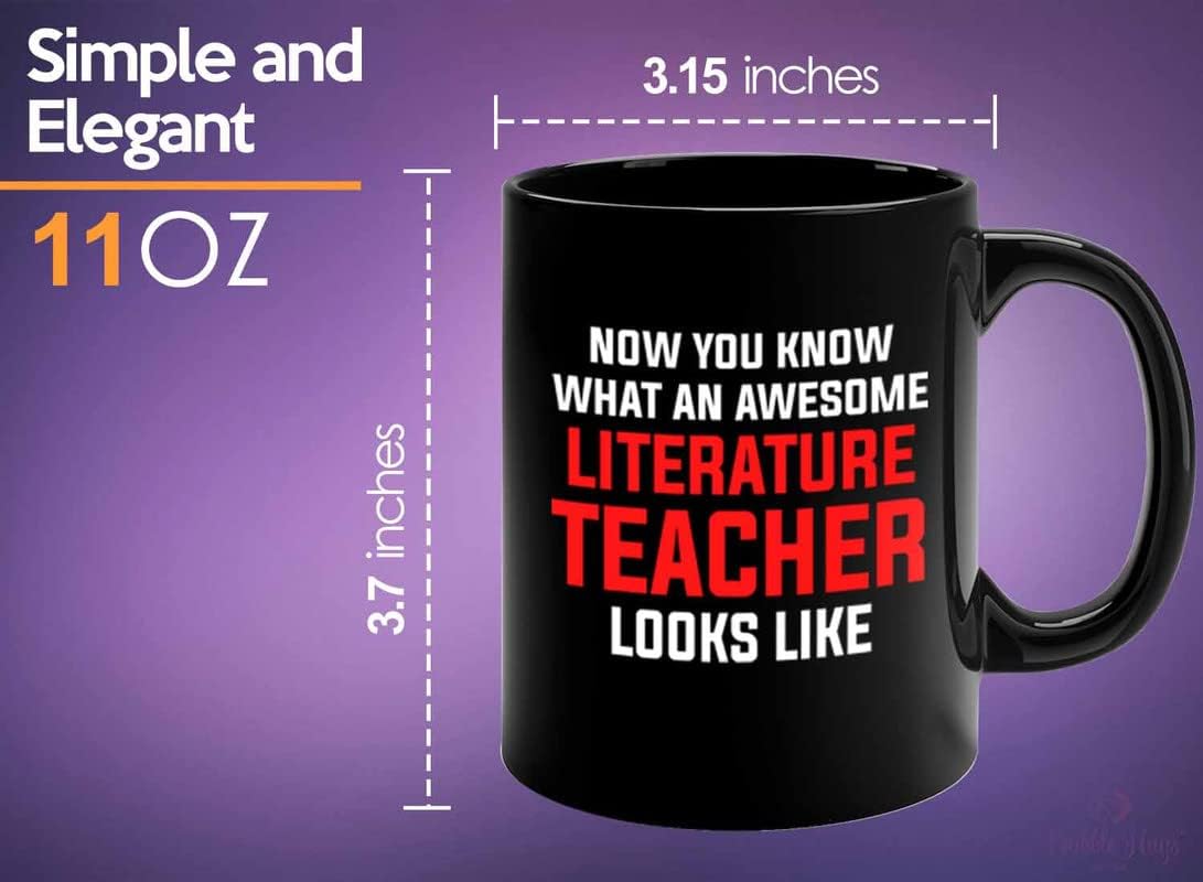 Subject Teacher Coffee Mug 11oz Black - literature teacher looks - Reading Teacher English Classroom Metaphors Literal Books Lover Language Grammar