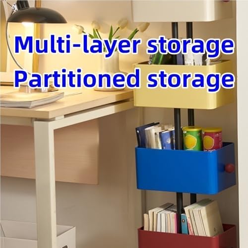 Narrow Bookcase, Floor-Standing Multi-Layer Bookshelf, Corner Storage Cabinet for Small Spaces, Modern White Bookshelf for Study & Living Room Organization