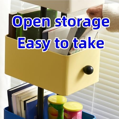 Narrow Bookcase, Floor-Standing Multi-Layer Bookshelf, Corner Storage Cabinet for Small Spaces, Modern White Bookshelf for Study & Living Room Organization
