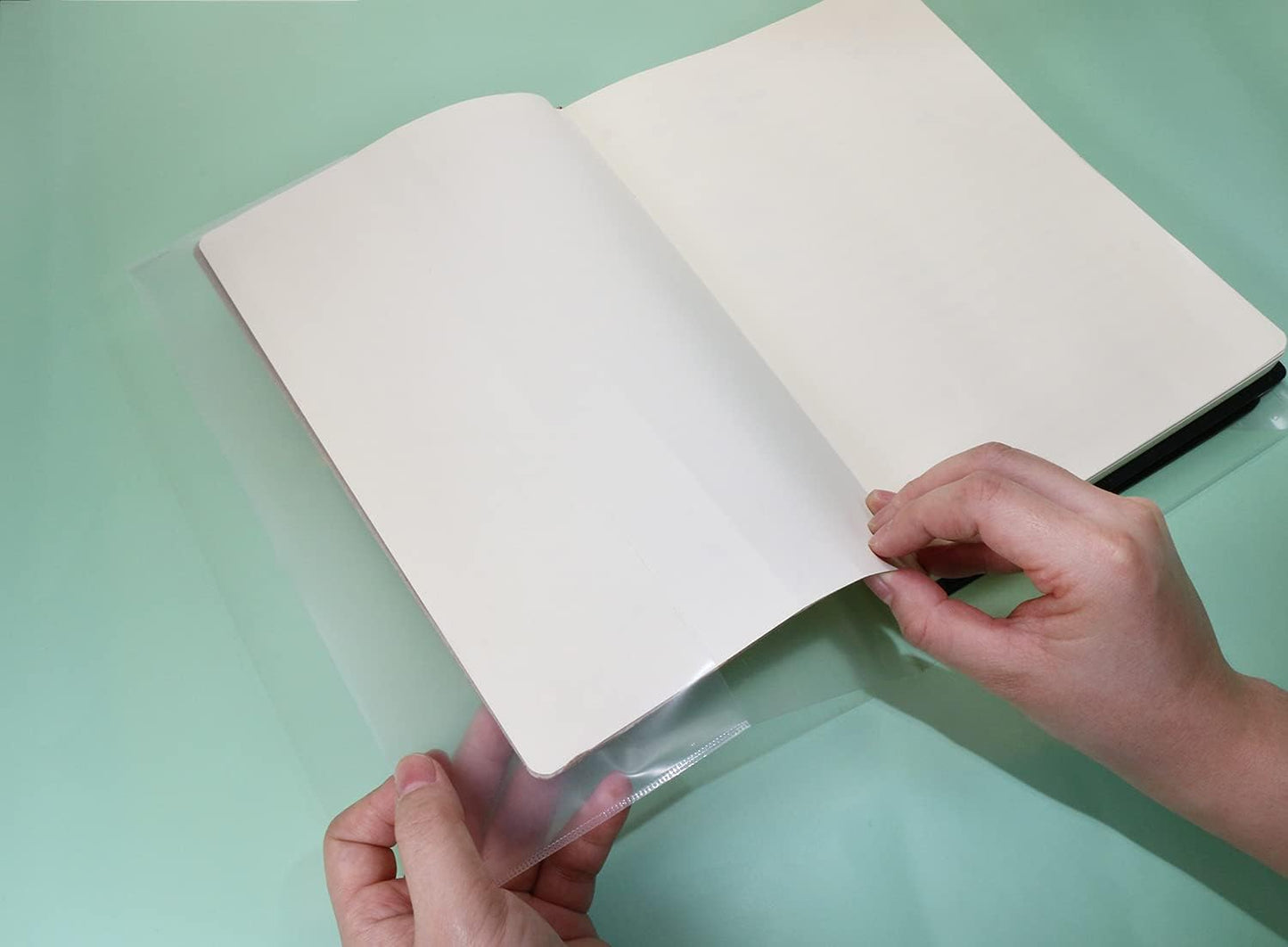 ONLYKXY 10pcs Clear Exercise Book Covers for Home Office Books Waterproof Plastic Sleeves (16K)