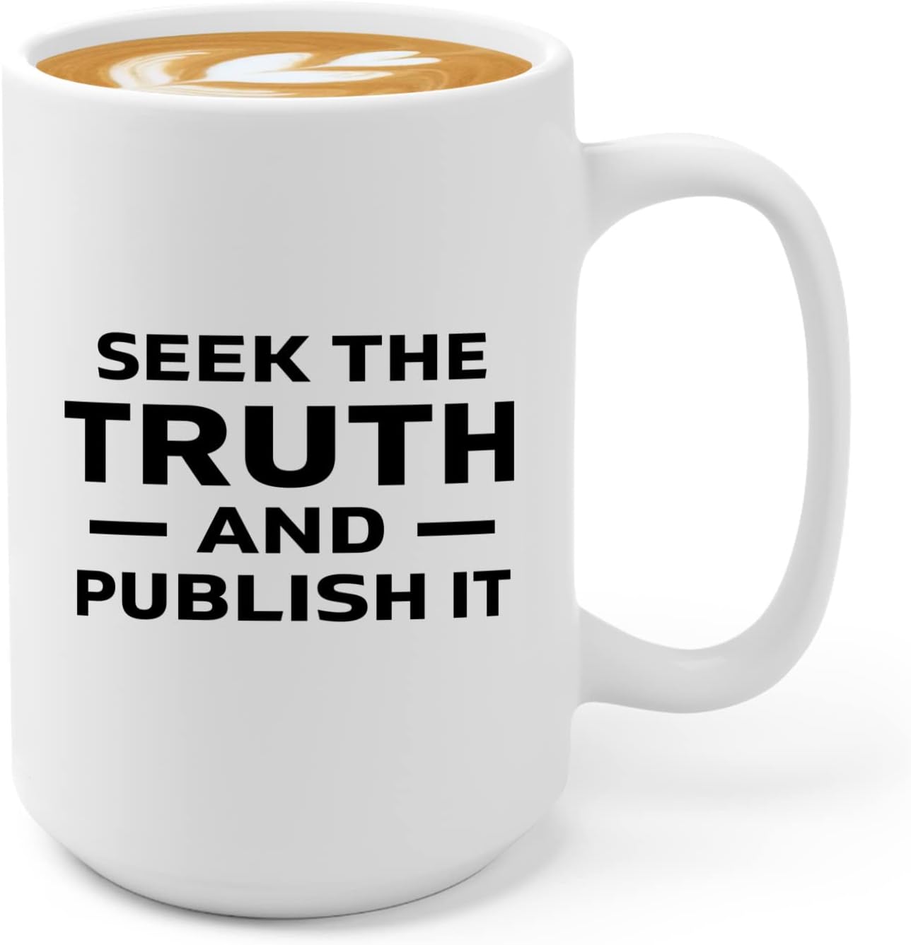 Journalist Coffee Mug 15oz White -Truth and Publish It - Reading Lover Book Club Gift Author Appreciation Writer Journalism Novelist Scriptwriter