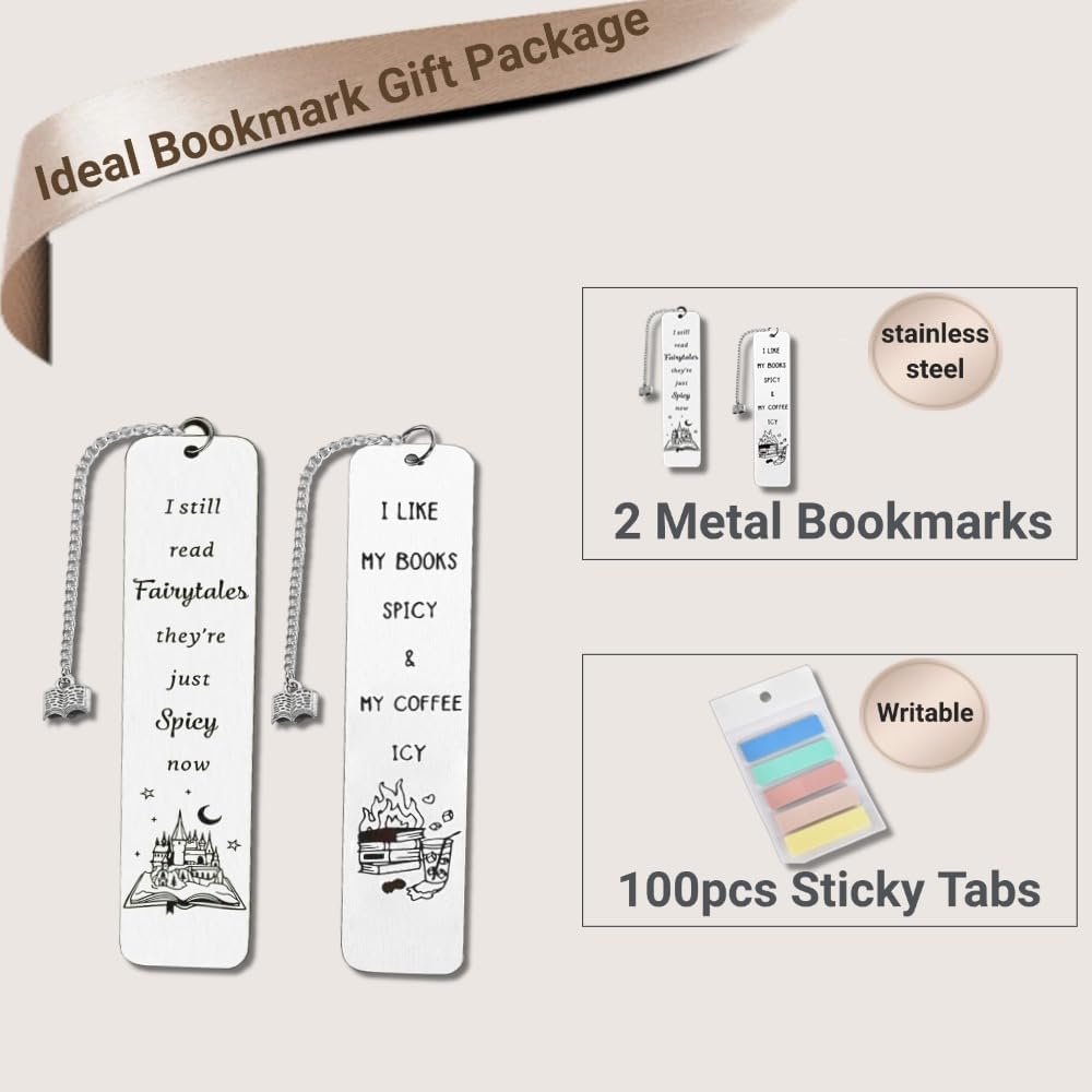 Book Marks for Reading Woman Fun Bookmarks Gifts with Book Page Marker Book Accessories for Reading Lovers Man Coffee Bookmark Spicy Cool Book Mark Birthday Christmas Thanksgiving Back to School Gift