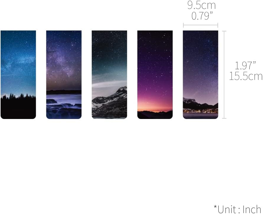 Monolike Magnetic Bookmarks Night Sky Ver.1, Set of 5