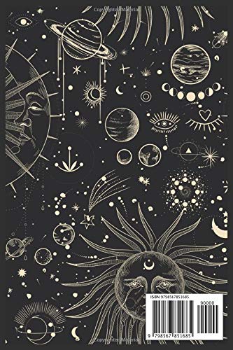 Celestial Tarot Journal Tracker Notebook for the Modern Boho Baby Witch or Tarot Reader gift: A daily reading tracker and notebook:Track your 3 card ... zodiac moon stars cover Wicca Wiccan Pagan