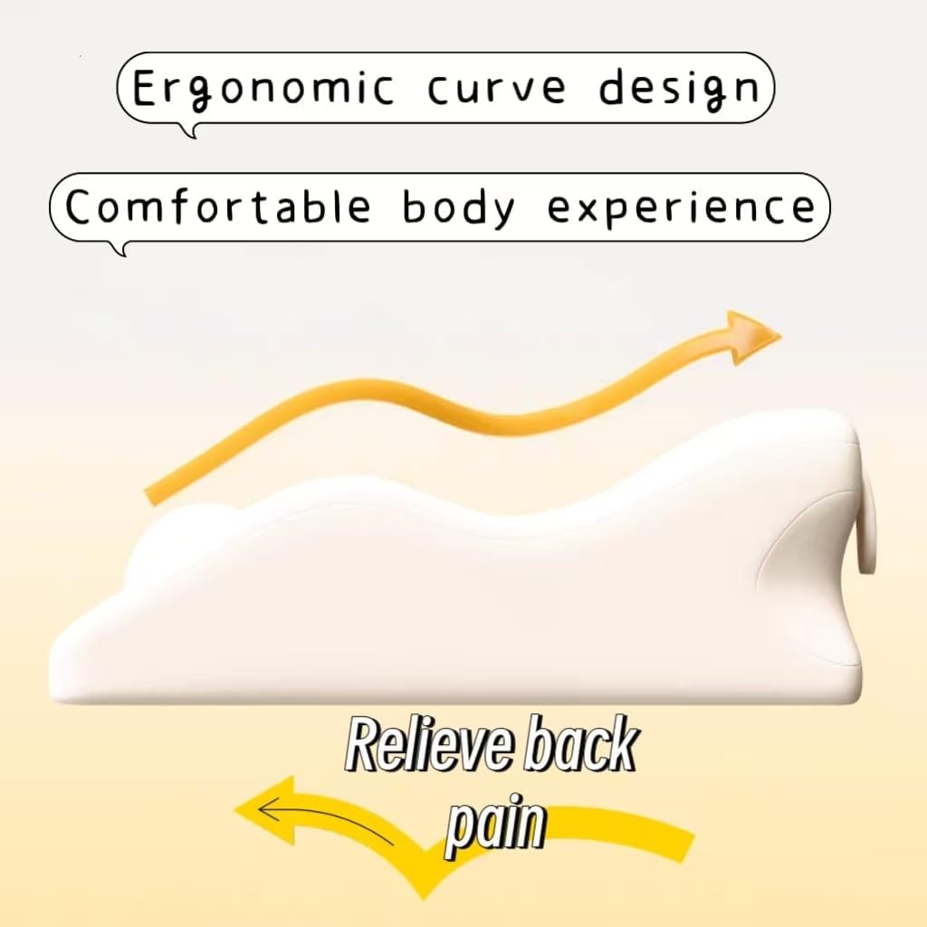 Reading Pillow for Bed Adult, Back Pillow for Bed Sitting Up, Back and Leg Pain Relief Acid Reflux, Back Support Pillow with Adjustable Headrest，Memory Foam Pillows for Abdomen, Exchangeable Cover