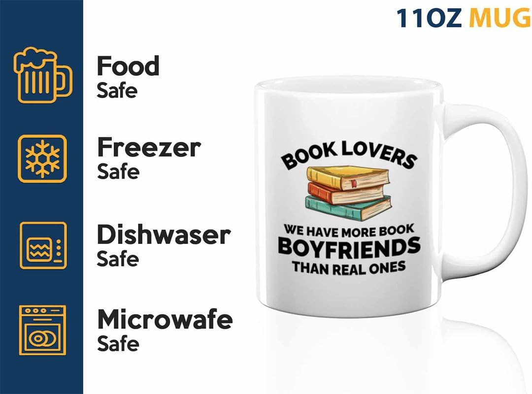 Book Lover Coffee Mug 11oz White - We have more - Gift For Poets Bookish People Bibliophile Librarian Book Club Reader