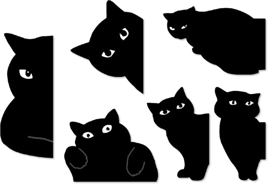 yasest Magnetic Bookmarks - 6 Pieces Assorted Cute Book Markers Clip Set for Women Teachers Students Book Lovers Reading, for School Office Home Supplies, Kawaii Cat Magnet Page Markers