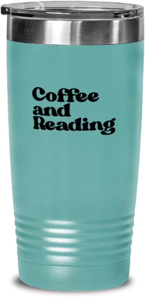 Reading Book Lover Bookworm 1970s 70s Travel Mug, Gifts, Tumbler, Home Office Decor, Coffee Cup, Unique Gag Idea, Him Her