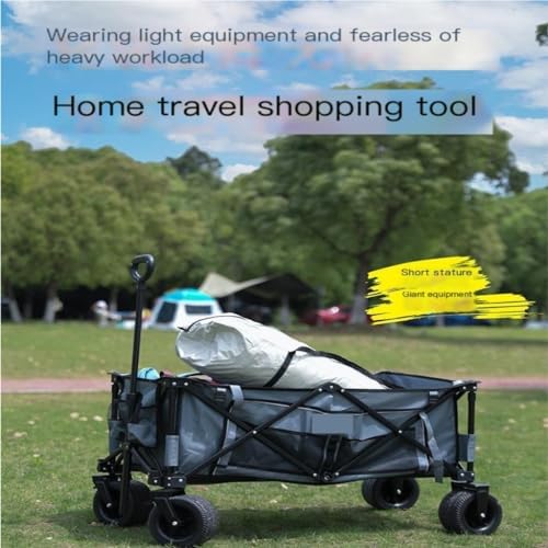 Portable Camping Cart,Portable Foldable Beach Camping Trolley Cart for Outdoor Picnics and Hand Pulled Camping Gear