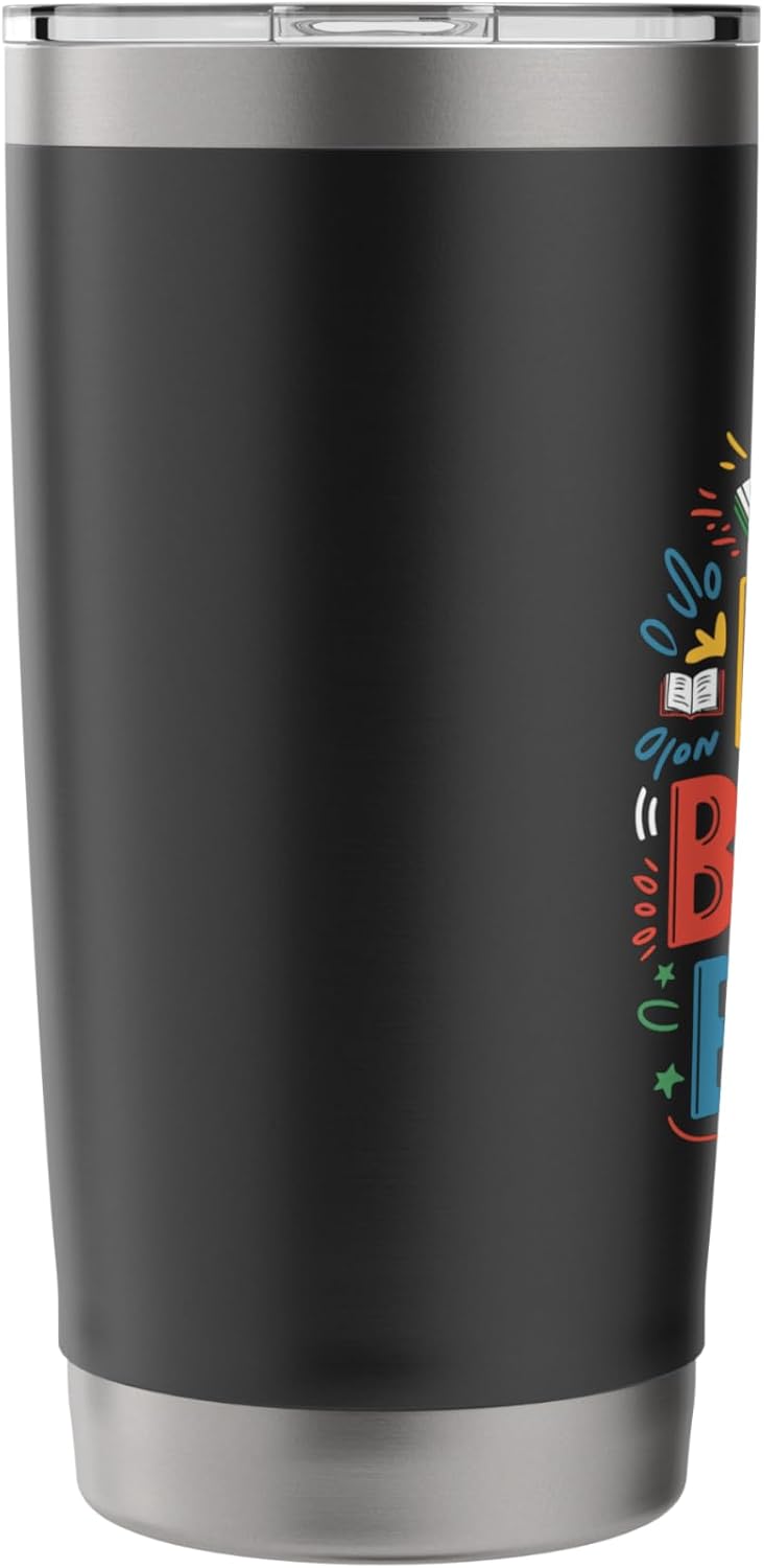 I read banned books, Bookworm Library Librarian Reader Stainless Steel Insulated Tumbler