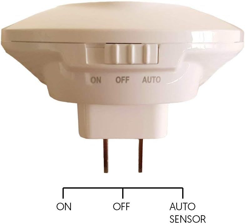 emagine A Sleep Aid Amber LED Motion Sensor Night Light Plug in for Bedroom with Dusk to Dawn Motion Activated Auto Sensor, Promotes Melatonin Production and Healthy Sleep, ON-Off-Auto Toggle, 2-Pack
