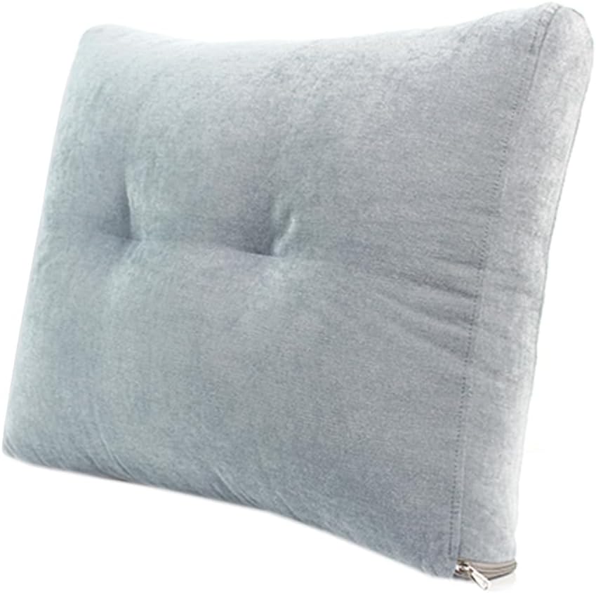 Soft Sofa Lumbar Pillows Ergonomic Couch Back Support Cushion Living Room Thick Backrest Pillow Bed Rest Reading Pillow (Light Gray, 50×55CM/19.7"×21.65")