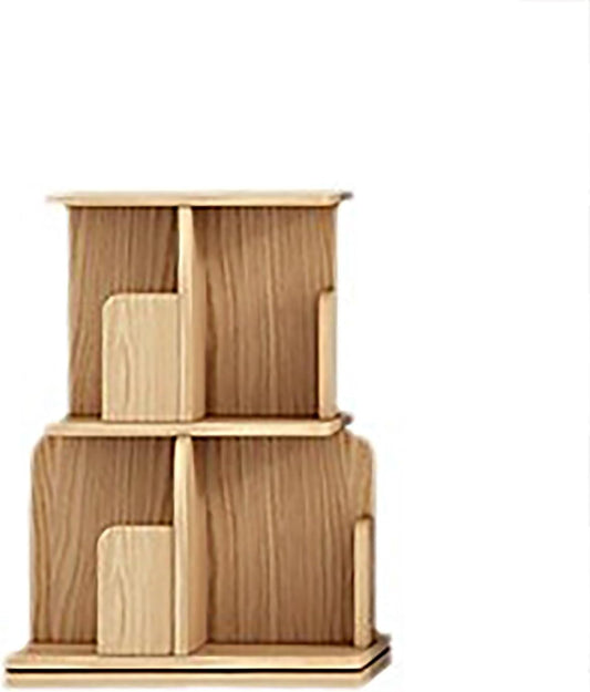 360° Rotating Bookshelf, 2-Tier Floor-to-Ceiling Bookcase, Open Standing Shelf for Bedroom, Office & Living Room Storage Solution, Modern Design, Space-Saving Organizer