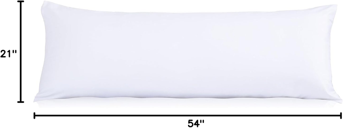 EVOLIVE Body Pillow Insert 21" x 54", Ultra Soft Microfiber Full Body Pillow for Pregnancy, Side Sleepers & Back Support, Plush Supportive Long Bed Pillow (21"x54" Body Pillow)