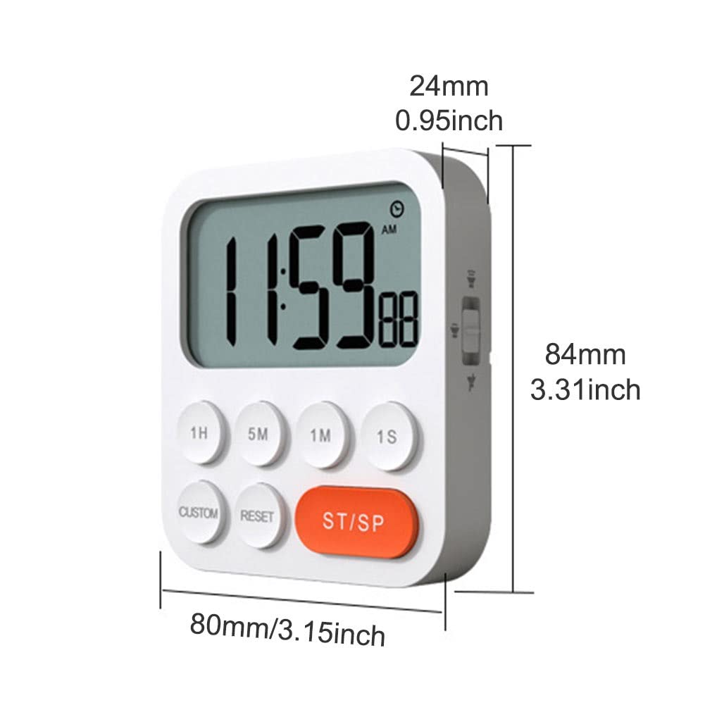 LCD Digital Timer Kitchen Countdown Stopwatch Cooking Clock Time for Shower Study Counter
