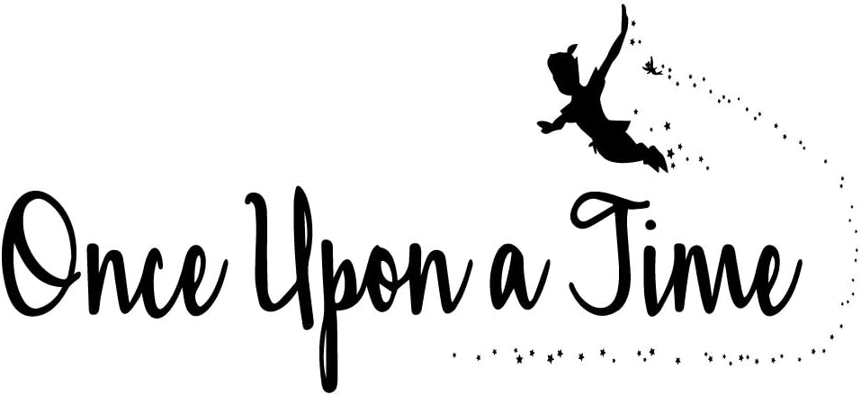 Once Upon a Time Nursery Wall Quotes Decals Vinyl Lettering for Kids Room Decoration Graphic Motto Art Letters