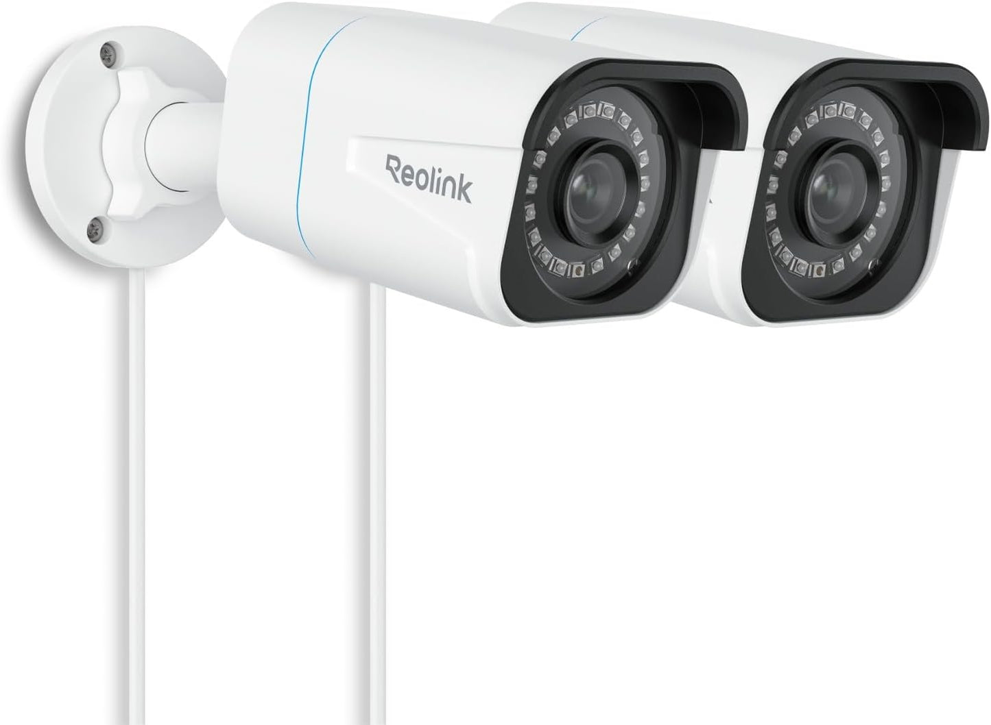 REOLINK 4K/8MP Security Bullet PoE IP Camera,Surveillance Outdoor Indoor,Human/Vehicle/Pet Detection,100ft IR Night Vision,Work with Smart Home,Up to 512GB microSD Card,RLC-810A(Pack of 2)