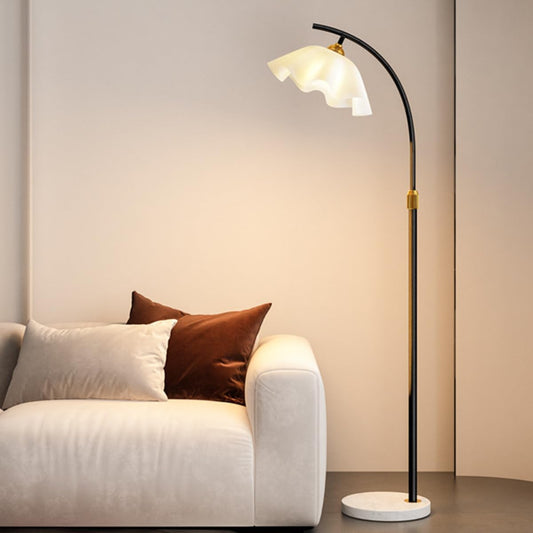 Black Arc Floor Lamp Height Adjustable Flower Floor Lamps 3-Color Temperatures Reading Standing Corner Lamp Art Decor Nordic Tall Light for Living Room Bedroom Office (175cm)