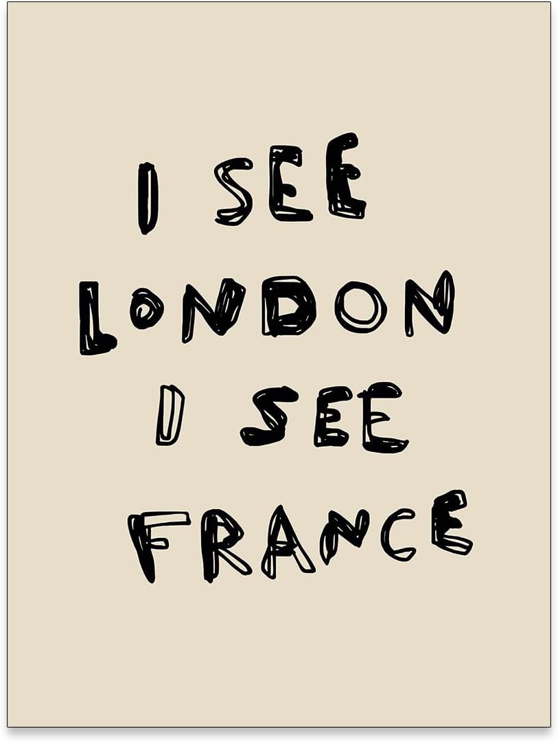 Funny Bathroom Wall Art Minimalistic Toilet Sign See London See France Posters Girl Apartment Laundry Restroom Closet Prints 8x10inch Unframed