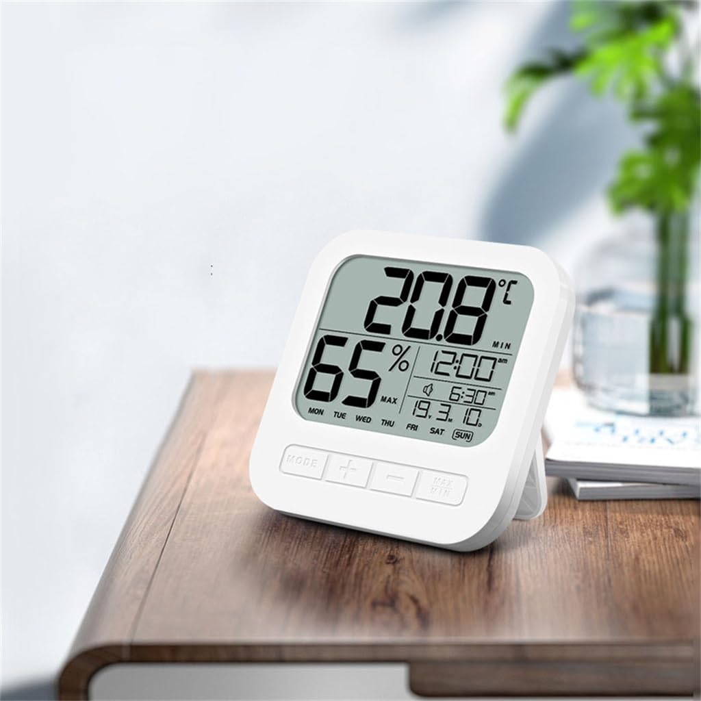 Household Electronic Thermometer Indoor Room Temperature and Humidity Meter Bracket Wall Mounted