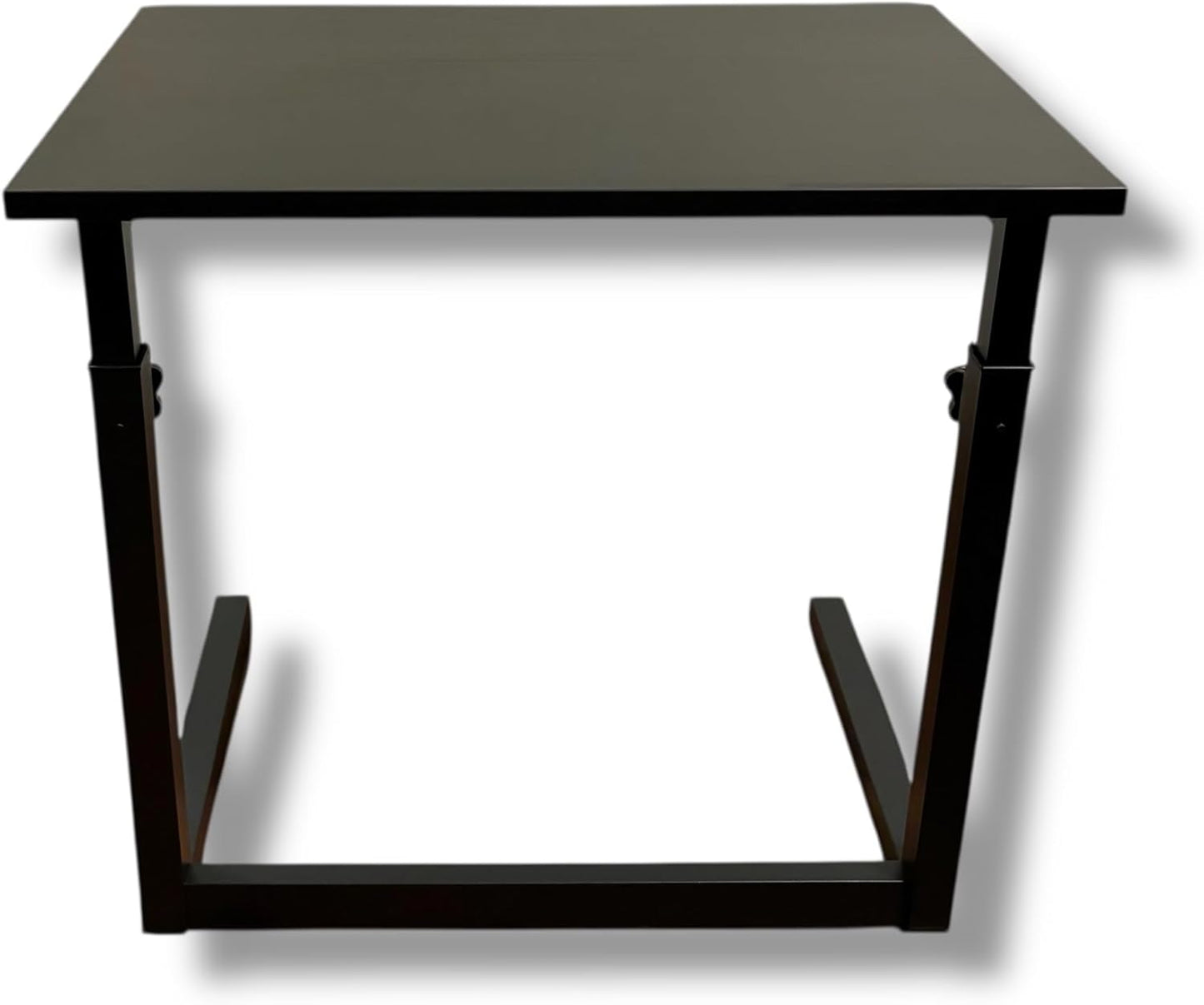 Height Adjustable C-Shaped Sofa Side Table, Laptop Table for Couch & Bed, Black