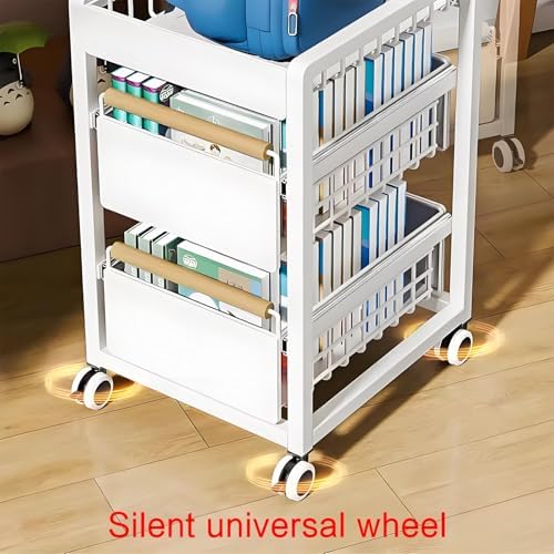Rotating Metal Bookshelf - Space-Saving Revolving Bookcase for Home, Office & Study - Stylish Storage Organizer for Living Rooms, Bedrooms, Balconies & Desks