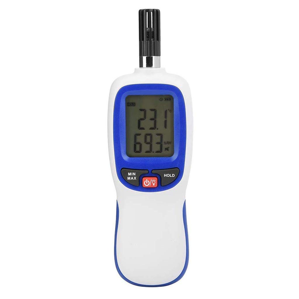 Room Thermometer Large Wall Gauge Meter with Backlight Digital Psychrometer Hygrometer