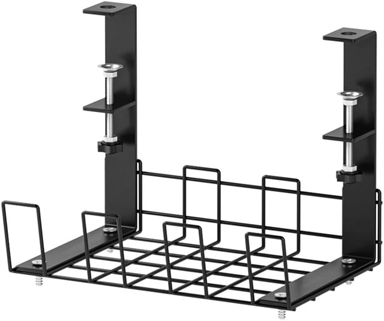 Under Desk Cable Organizer Wire Management Clamp Mount Large Capacity with Screw Sturdy Office Space Saving(Scode)