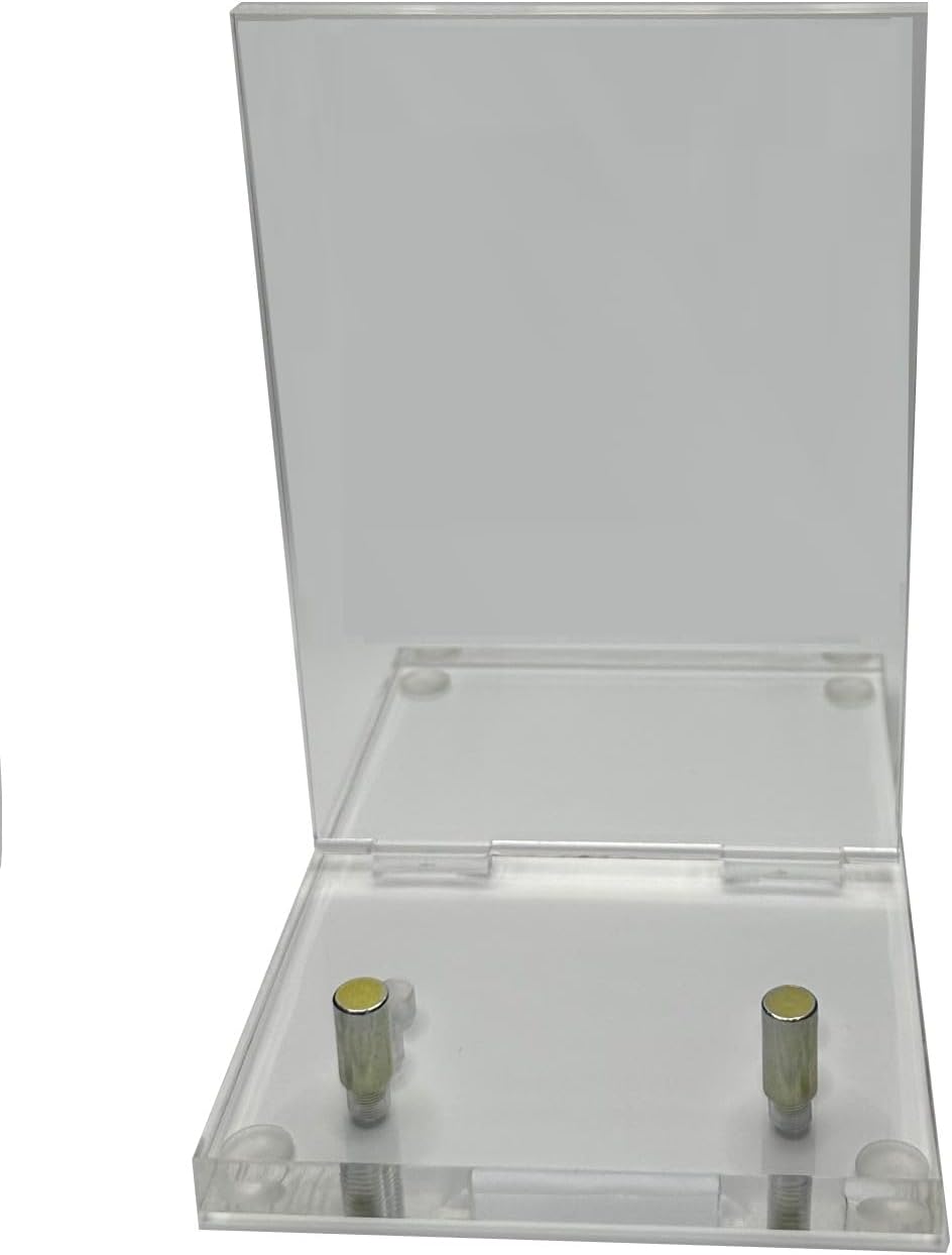 Clear Adjustable Acrylic Easel Display Stand for Art, Books, Photos with Gold Pegs