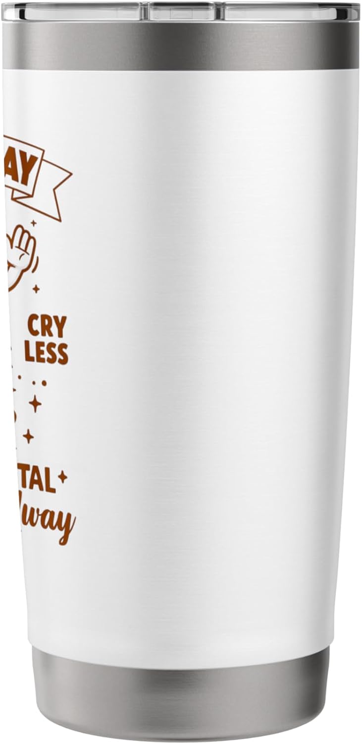 Reading Book Lover Book A Day Keeps Mental Breakdown Away Stainless Steel Insulated Tumbler