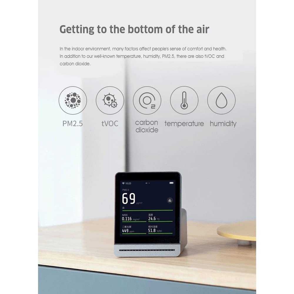Air Detector IPS Screen Mobile Touch Pm2.5 Monitor for Indoor Outdoor(D)