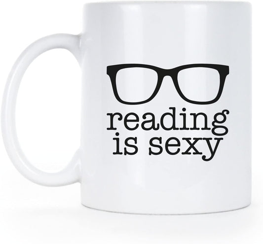 LIBBY'S BENCHMARK27 DESIGNS Reading is Sexy Mug Book Lover Coffee Cup