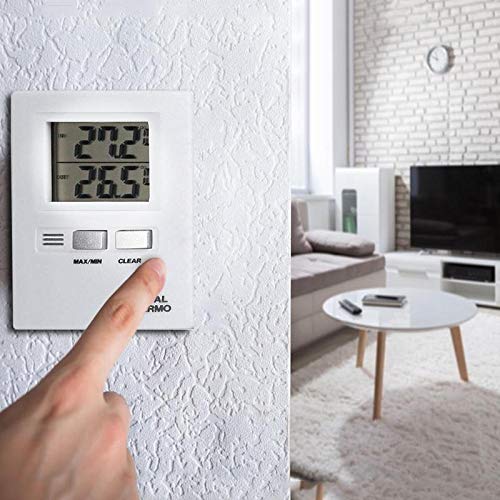 Wall-Mounted Digital Thermometer Fridge Freezer LCD Indoor and Outdoor