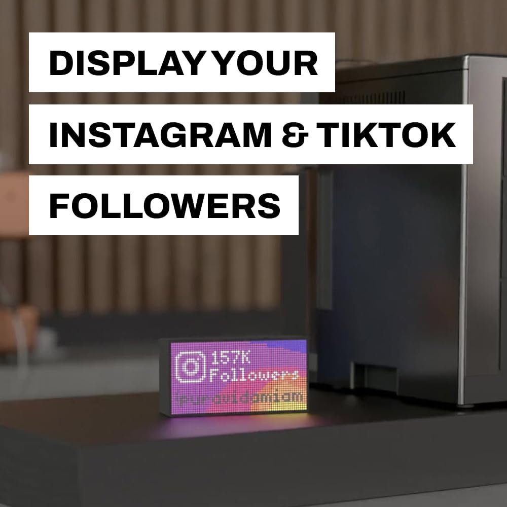 Tetra | Stocks & Crypto Ticker, Sports Scores, Weather, LED Display, Office Gift, Gift Room Decoration, Live Updates, animations
