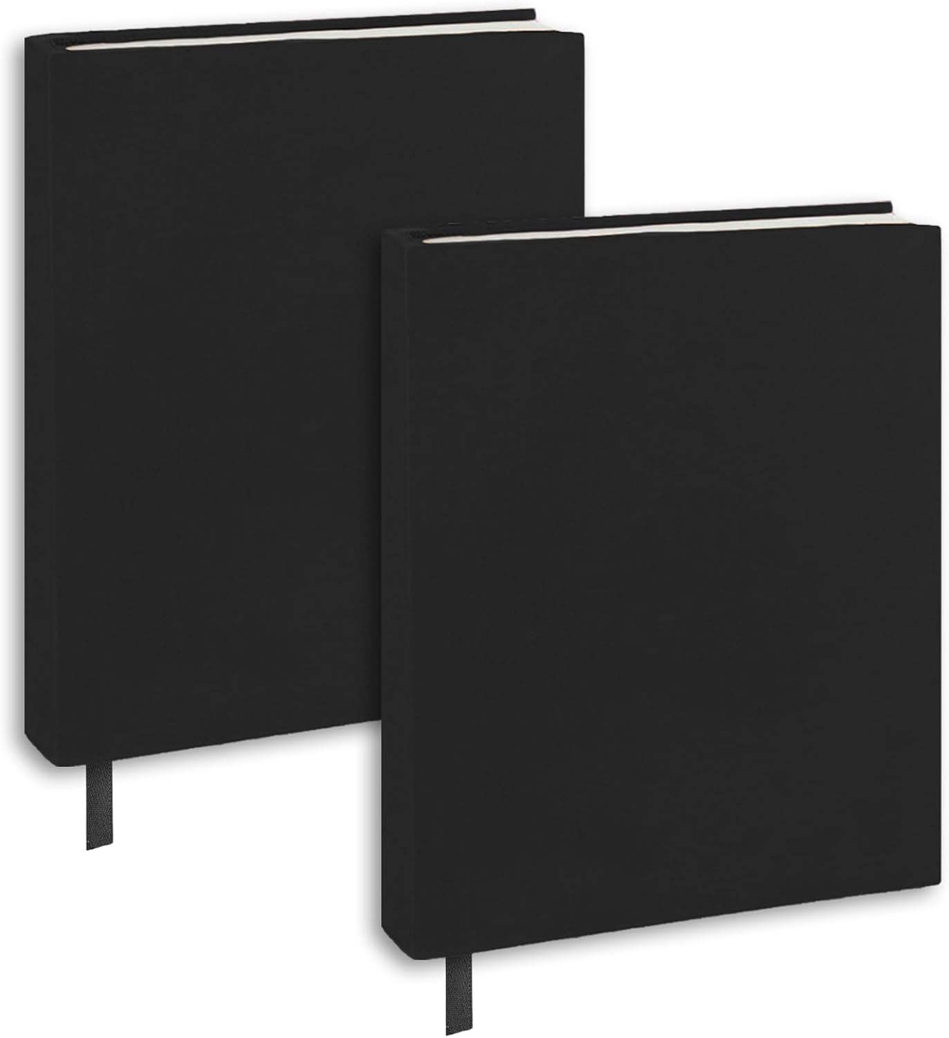 KICNIC Black Book Covers 2 Pack, 6"x9" Stretchable Book Sox Suitable for Most Hardcover Books, Up to 8.5”X9.5”,Washable and Reusable Protective Cover for Textbooks