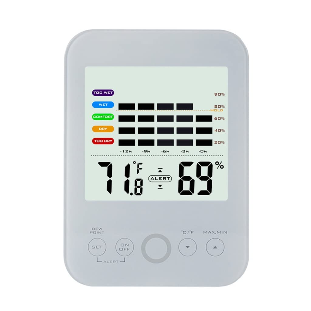 Household Indoor Digital Hygrograph Touch Screen Electronic Thermometer Hygrometer Bedroom