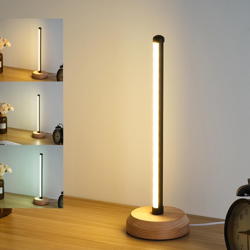 Bedside Table Lamp for Bedroom , 3-Color Temperature Lamp,Bedroom Bedside Night Light, Dimmable Led Lighting, Small Table Lamps for Living Room OfficeCreative Home Decor, Unique House warmging Gif