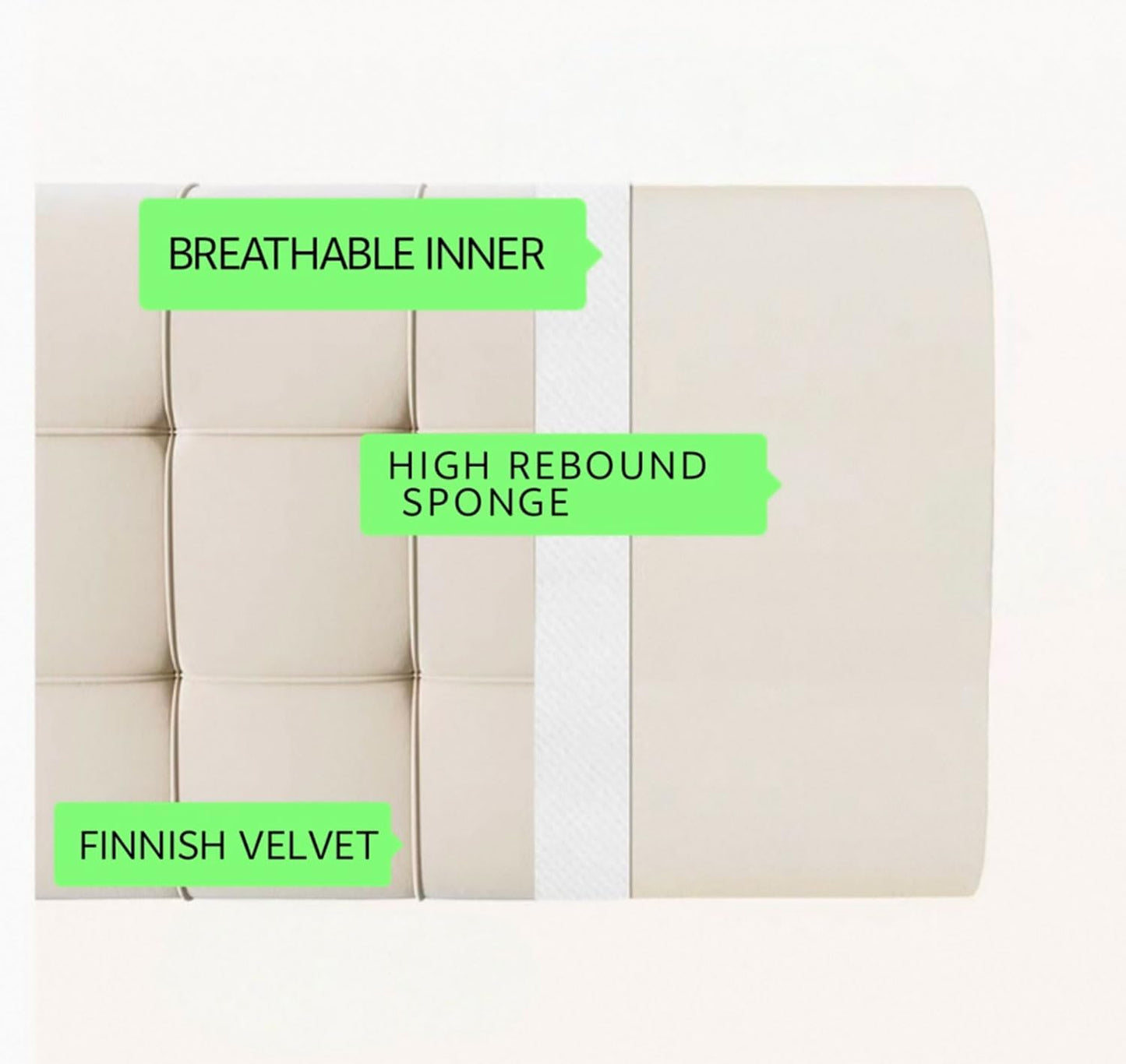 Headboard Pillow Bed Headboard Upholstered Oversized 10Cm Thickness Bedside Lumbar Support Cushion Headboard Backrest with Removable Cover(Size:No headboard 59"/150cm,Color:Brown1)
