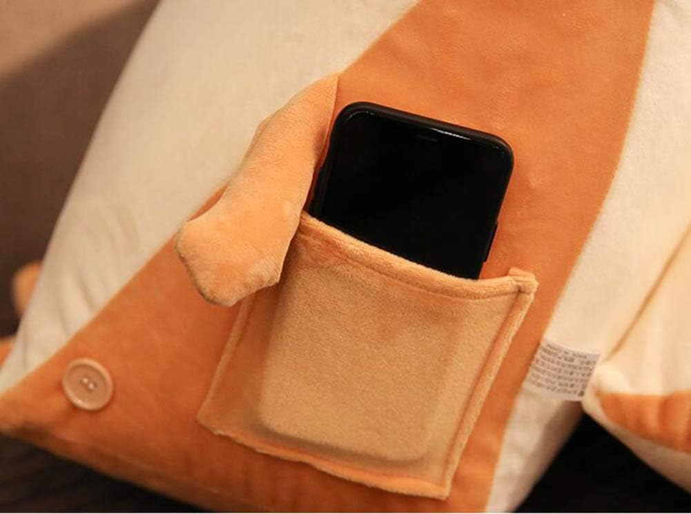 Cute Bread Triangular Cushion Pillow Bed Triangular Wedge Pillow Sofa Reading Backrest Cushion Washable Adjustable Back Wedge Cushion Pillow Waist Cushion (Angry, 45×42×23cm)