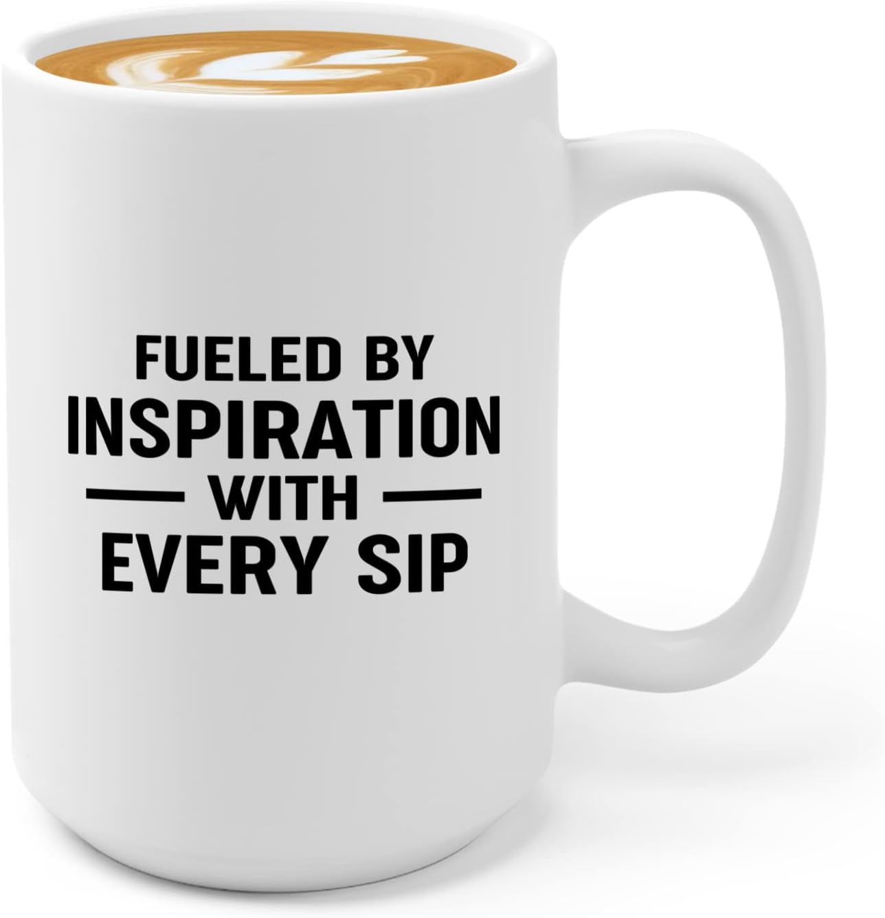 Journalist Coffee Mug 15oz White -Fueled by Inspiration - Reading Lover Book Club Gift Author Appreciation Writer Journalism Novelist Scriptwriter